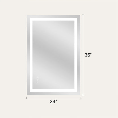 LED Bathroom Mirror with Anti-Fog, Front & Back Lighting
