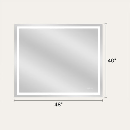 LED Bathroom Mirror with Anti-Fog, Front & Back Lighting