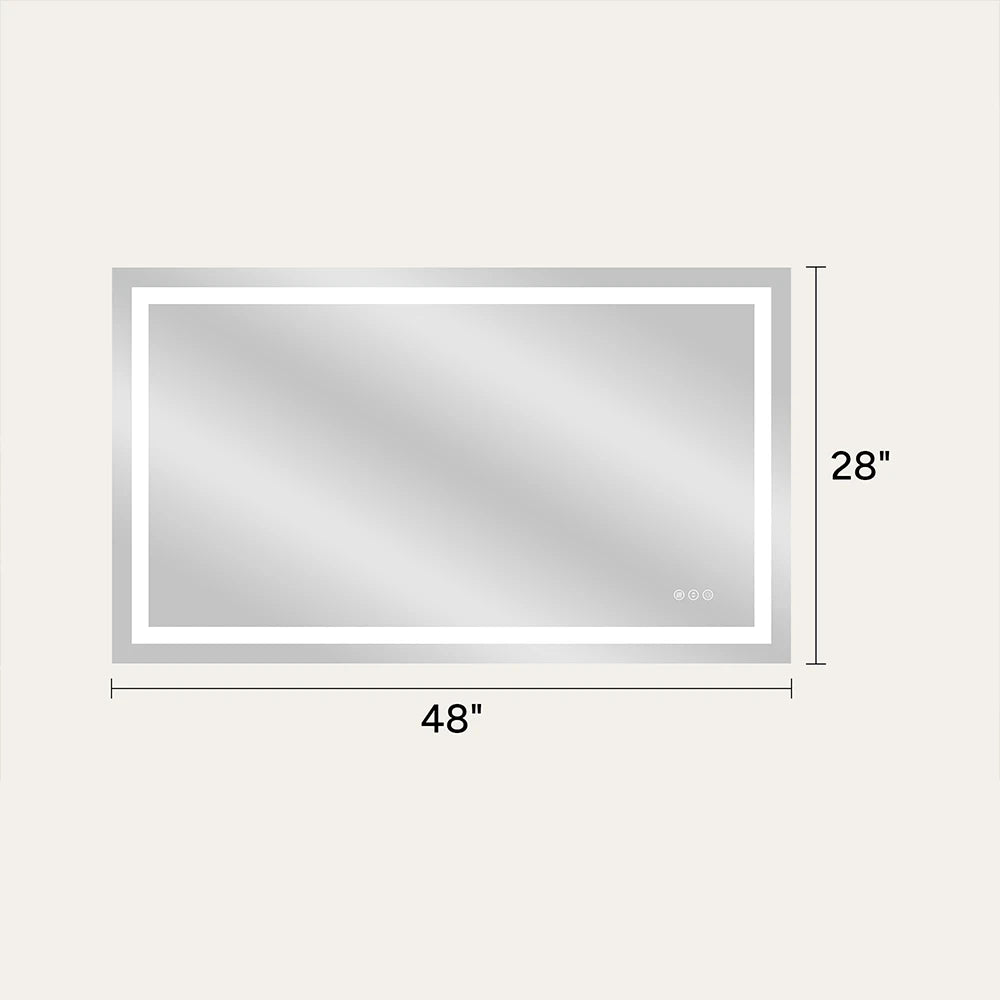 LED Bathroom Mirror with Anti-Fog, Front & Back Lighting