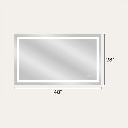 LED Bathroom Mirror with Anti-Fog, Front & Back Lighting
