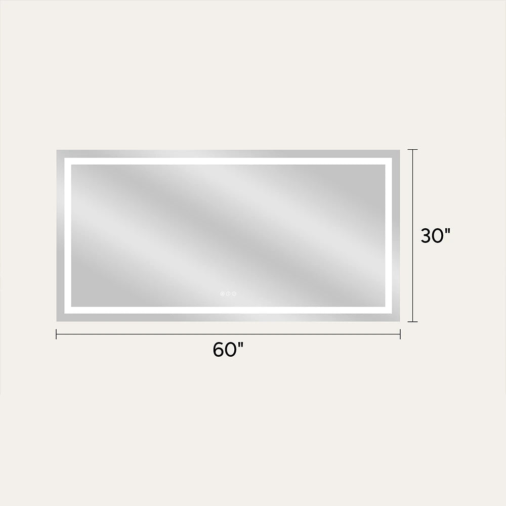 LED Bathroom Mirror with Anti-Fog, Front & Back Lighting