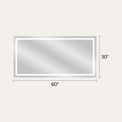 LED Bathroom Mirror with Anti-Fog, Front & Back Lighting