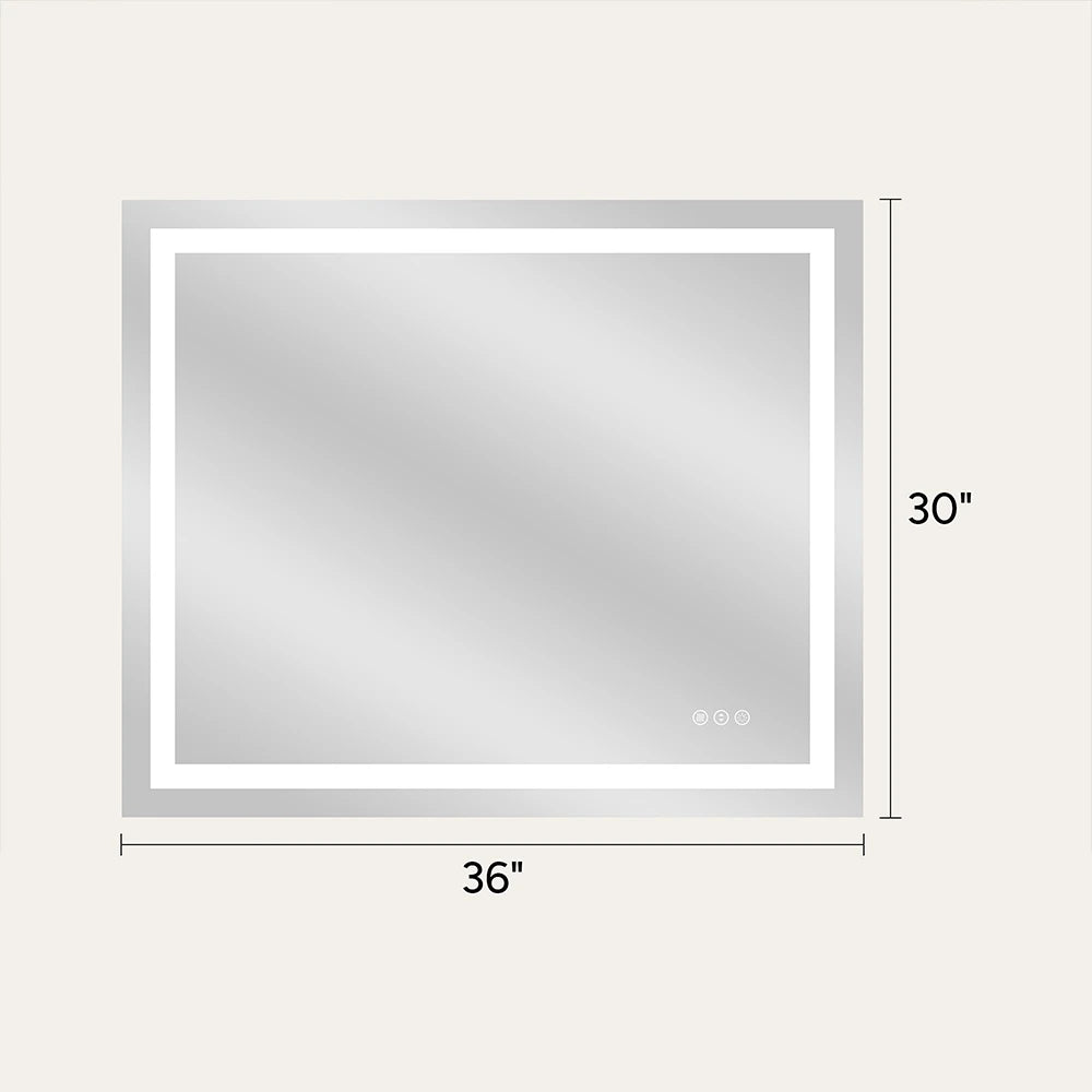 LED Bathroom Mirror with Anti-Fog, Front & Back Lighting