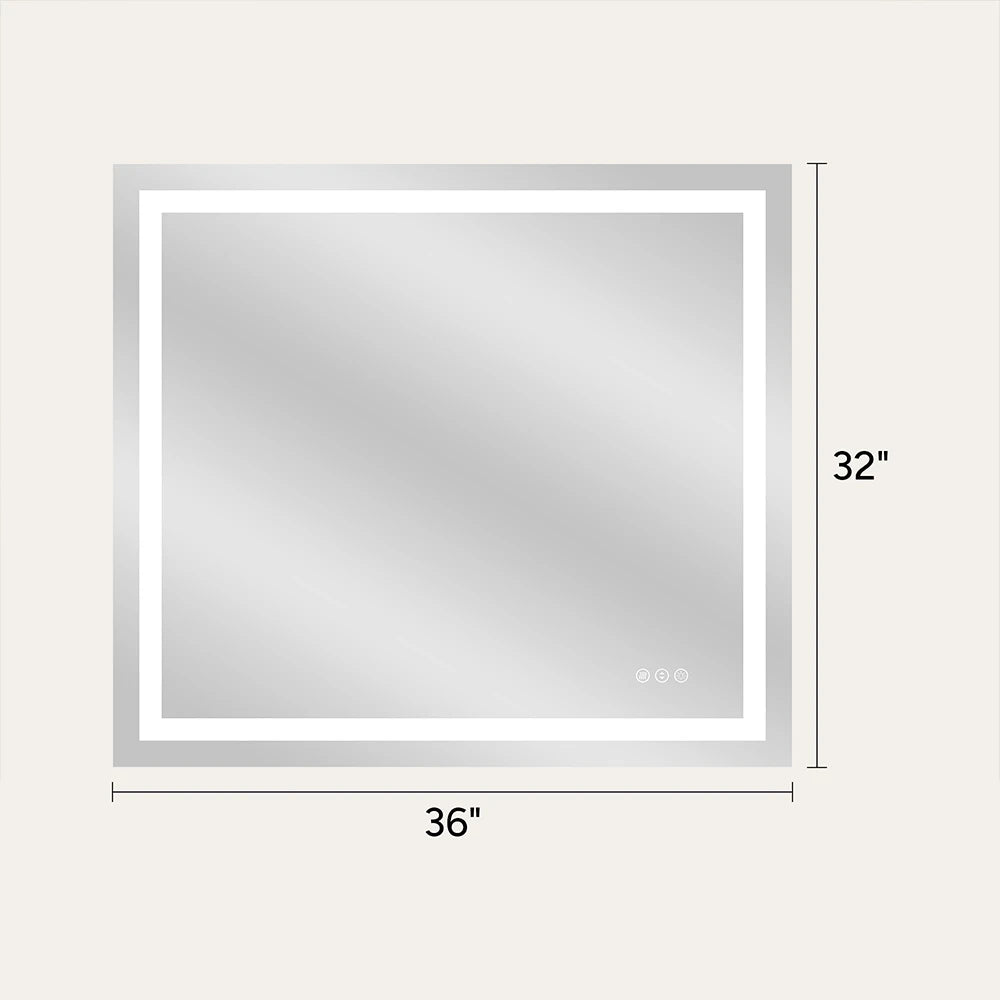 LED Bathroom Mirror with Anti-Fog, Front & Back Lighting