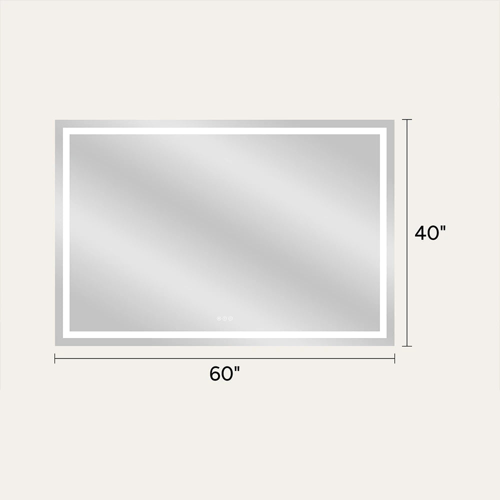 LED Bathroom Mirror with Anti-Fog, Front & Back Lighting