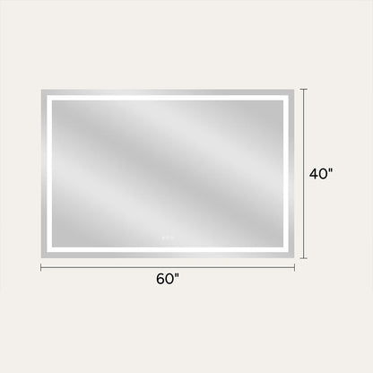LED Bathroom Mirror with Anti-Fog, Front & Back Lighting