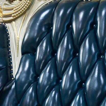 Imperial Sapphire Luxury Sofa Set – European Baroque Tufted Living Room Collection