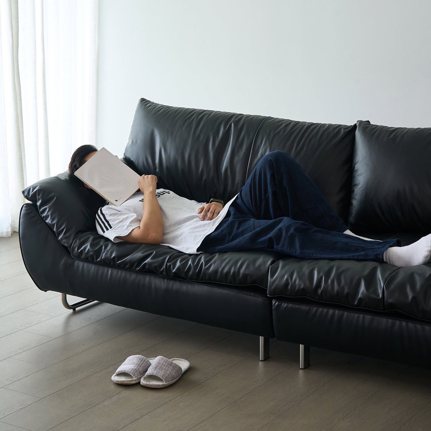 Zane Genuine Leather Sofa (87” / 94” / 102” / 110”)