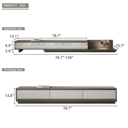 TV Stand LSDSG2M Mid-Century Modern Cable Management Scalable Design 78.8"-130"