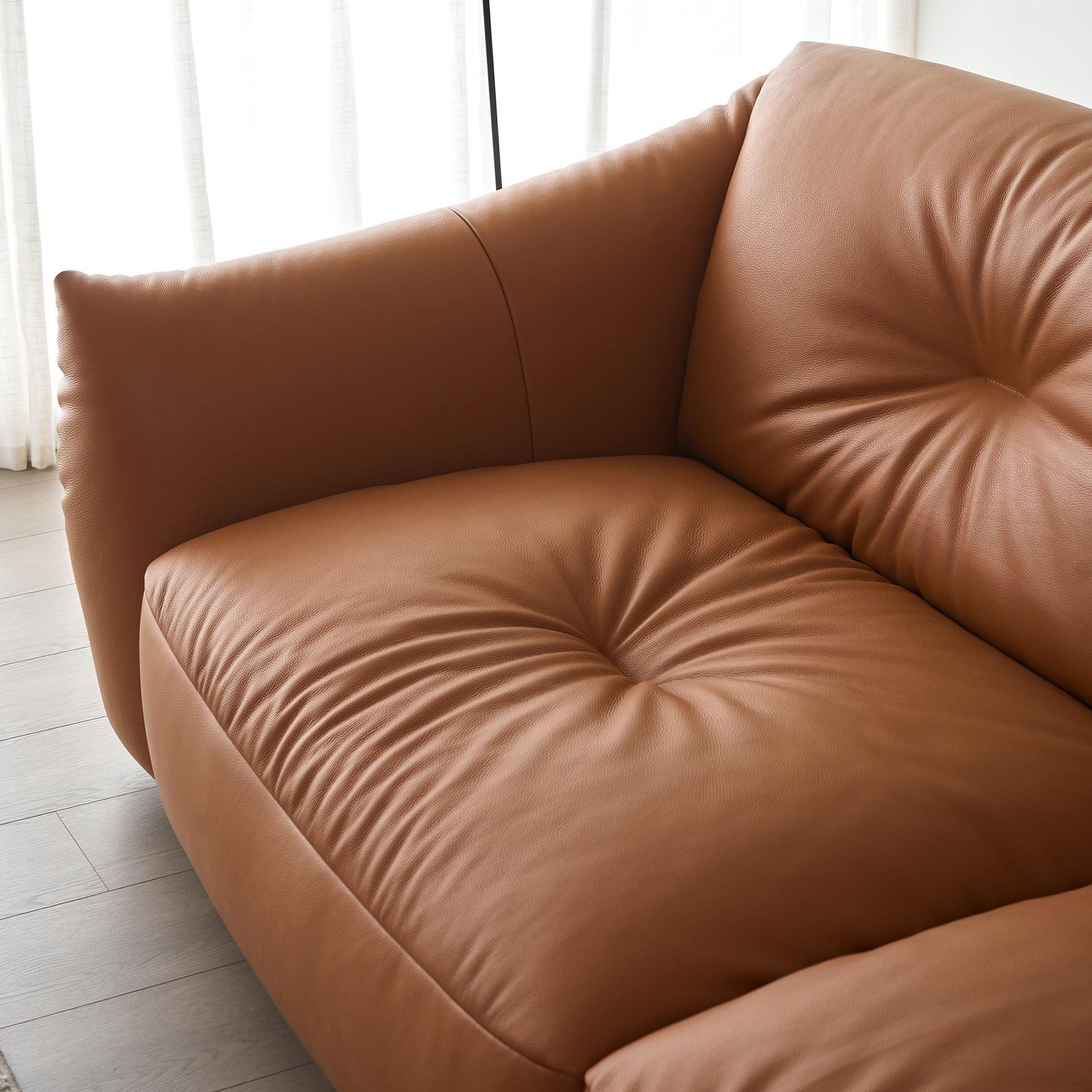 Karl Genuine Leather Sofa (87” / 94” / 102” / 110”)