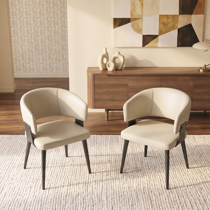 Modern Upholstered Dining Chairs Set of 2 D57-FK-M001