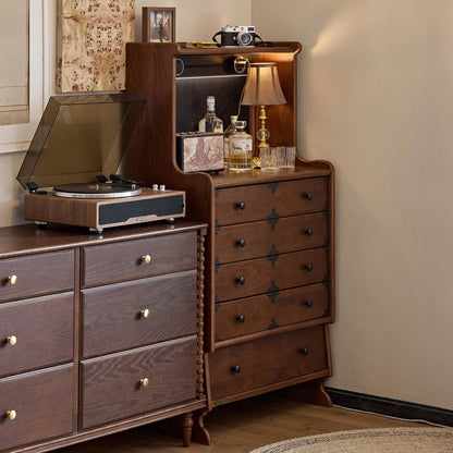 Alden Vintage Drawer Storage Cabinet with Entryway Organizer