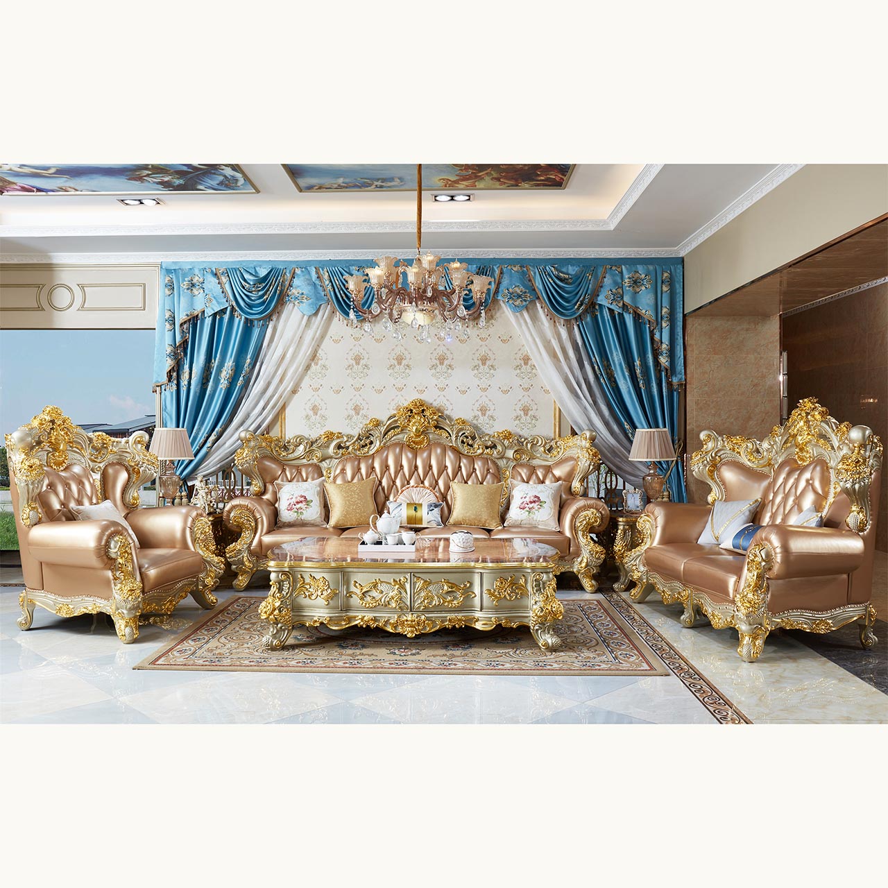 Versailles Imperial Sofa Set – Luxury French Rococo Living Room Collection