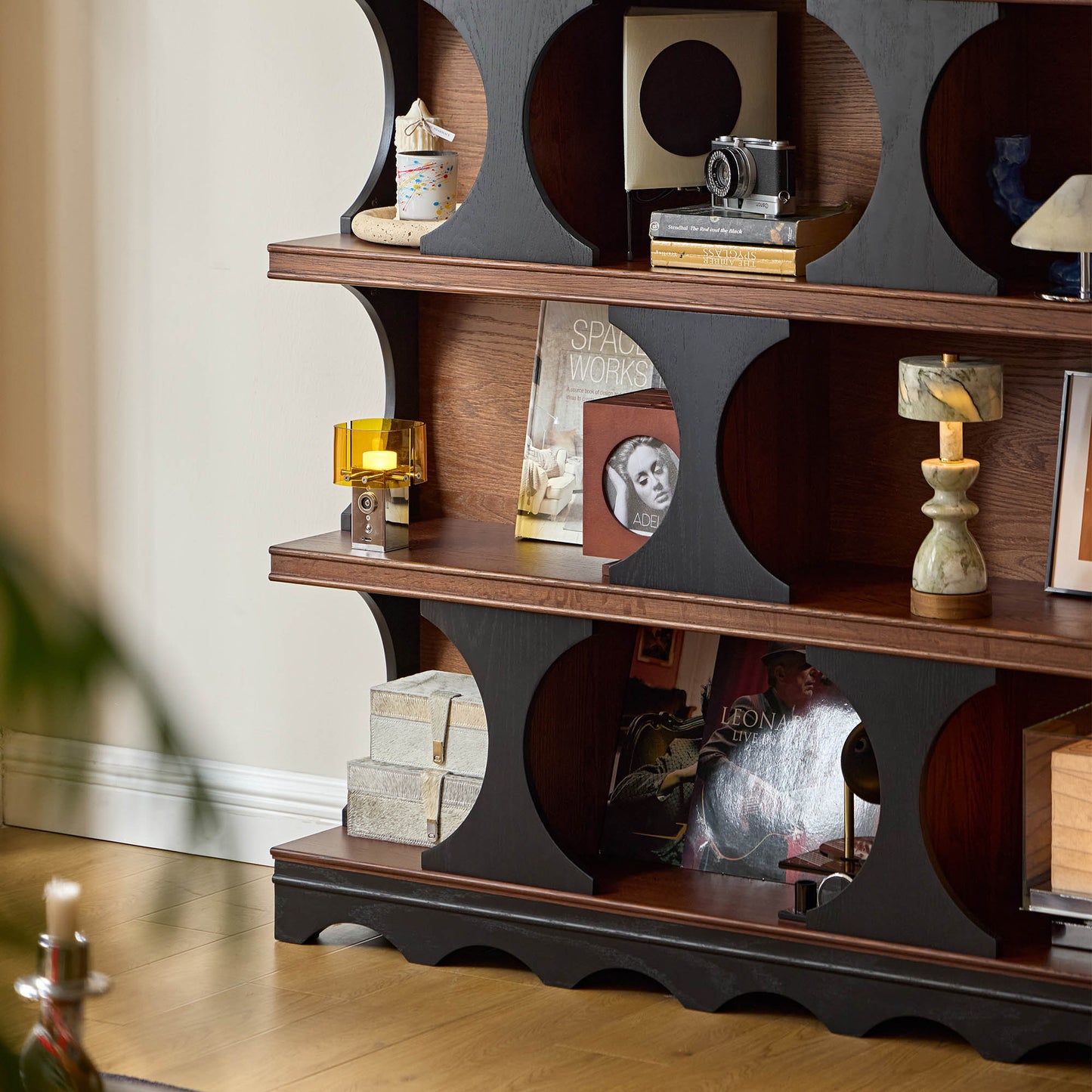 Orion Vintage Open Bookcase, Mid-Century Display Storage Shelf