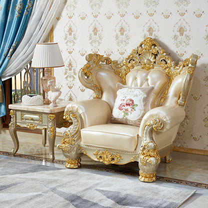 Versailles Royale Luxury Sofa Set – European Baroque Gold Carved Living Room Collection