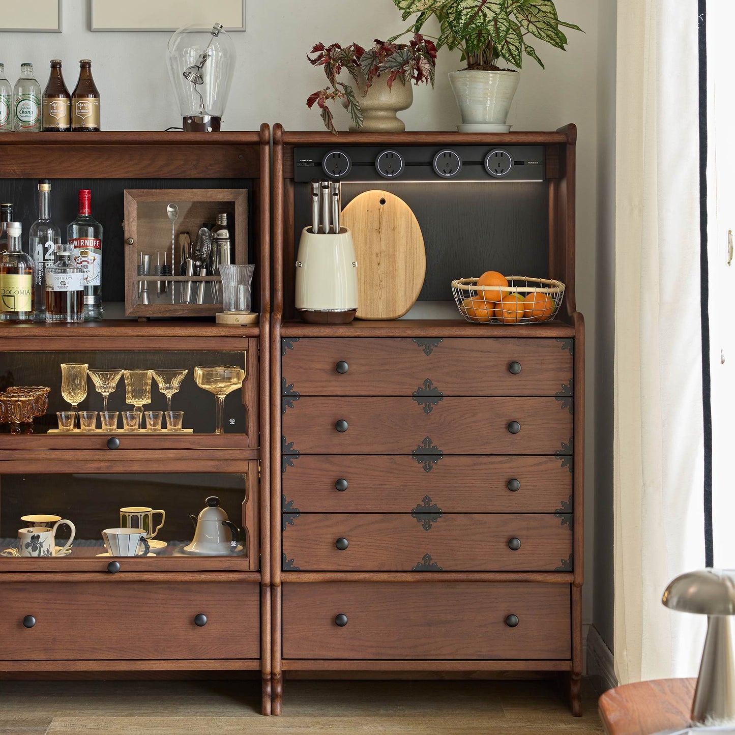 Alden Vintage Drawer Storage Cabinet with Entryway Organizer
