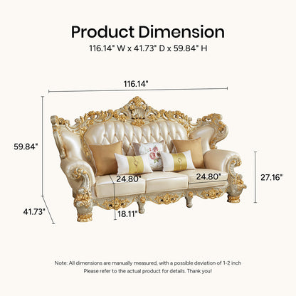 Versailles Royale Luxury Sofa Set – European Baroque Gold Carved Living Room Collection