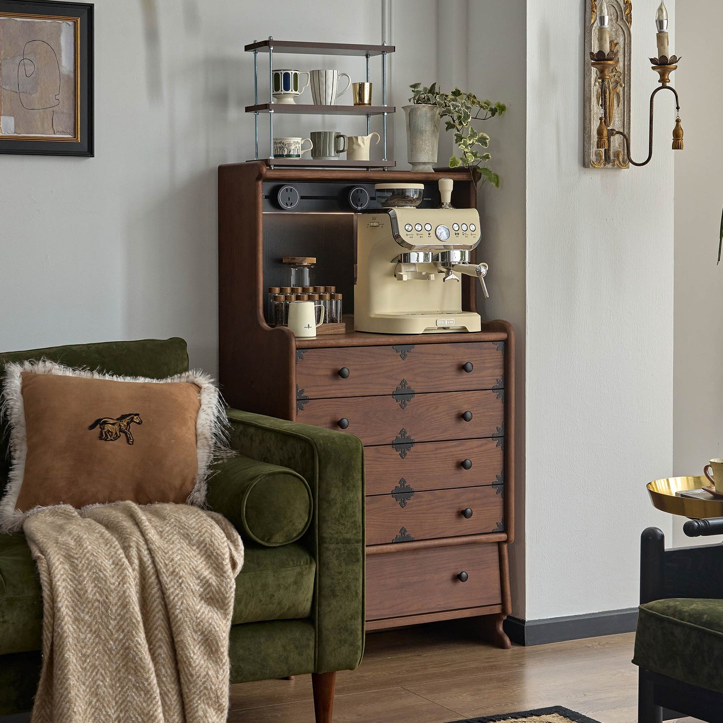 Alden Vintage Drawer Storage Cabinet with Entryway Organizer