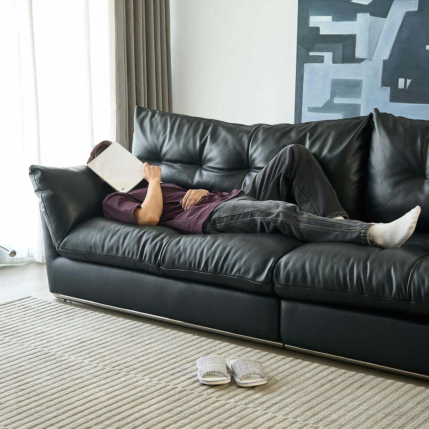 Blaine Genuine Leather Sofa (87” / 94” / 102” / 110”)