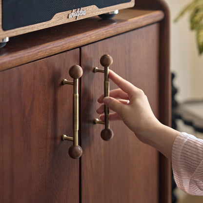 Alden Vintage Entryway Cabinet with Doors, Hooks and Drawer Storage