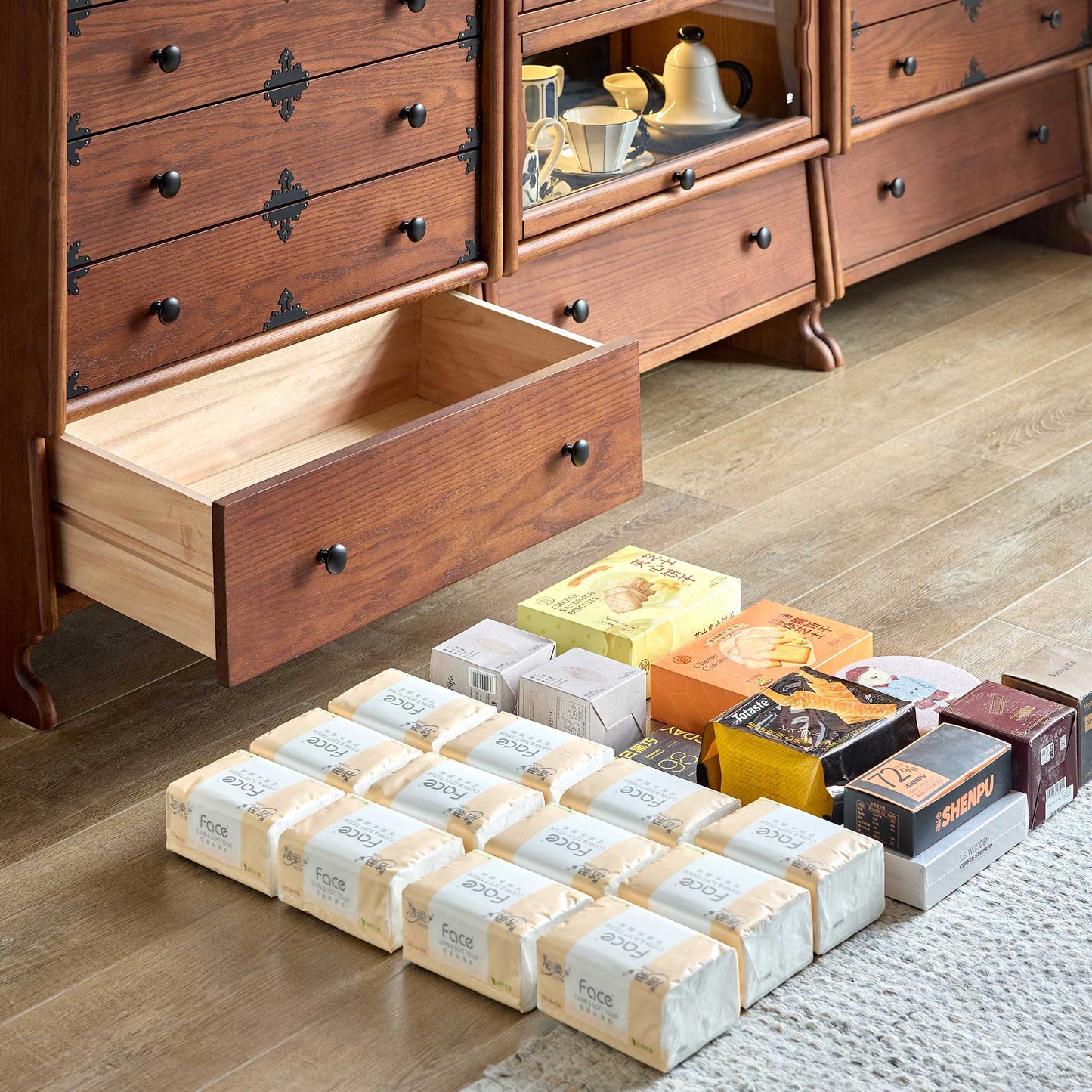Alden Vintage Drawer Storage Cabinet with Entryway Organizer