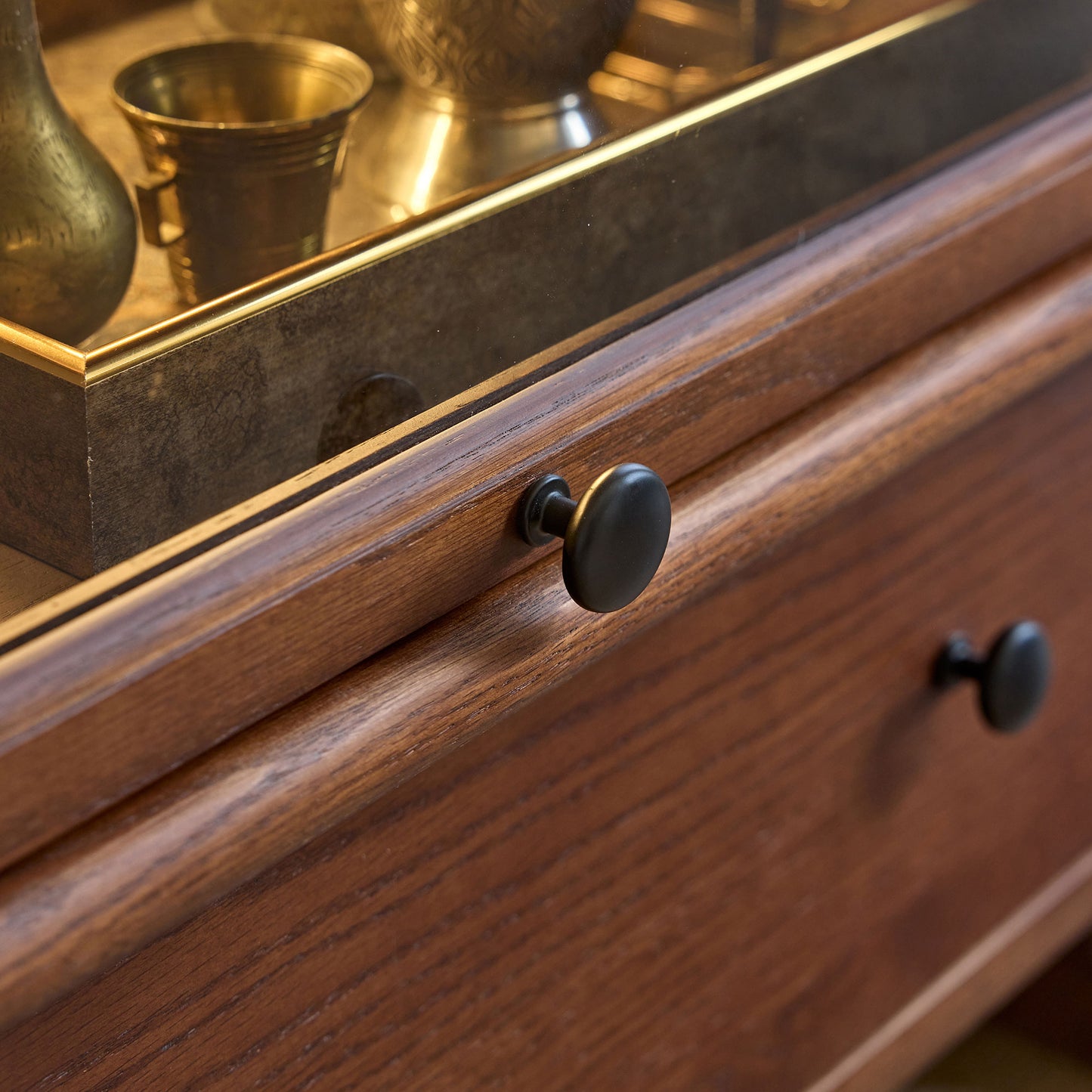 Alden Vintage Entryway Cabinet with Doors, Hooks and Drawer Storage