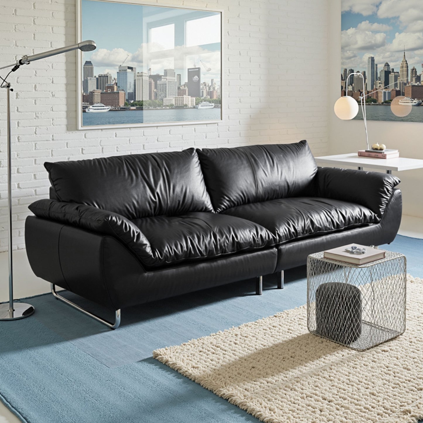 Zane Genuine Leather Sofa (87” / 94” / 102” / 110”)