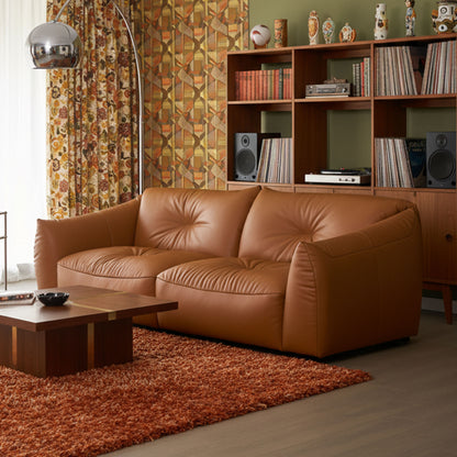 Karl Genuine Leather Sofa (87” / 94” / 102” / 110”)