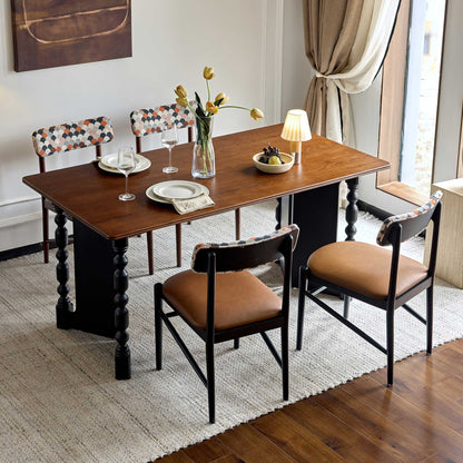 Vintage Rectangular Dining Table with Bobbin Legs | Briar Collection