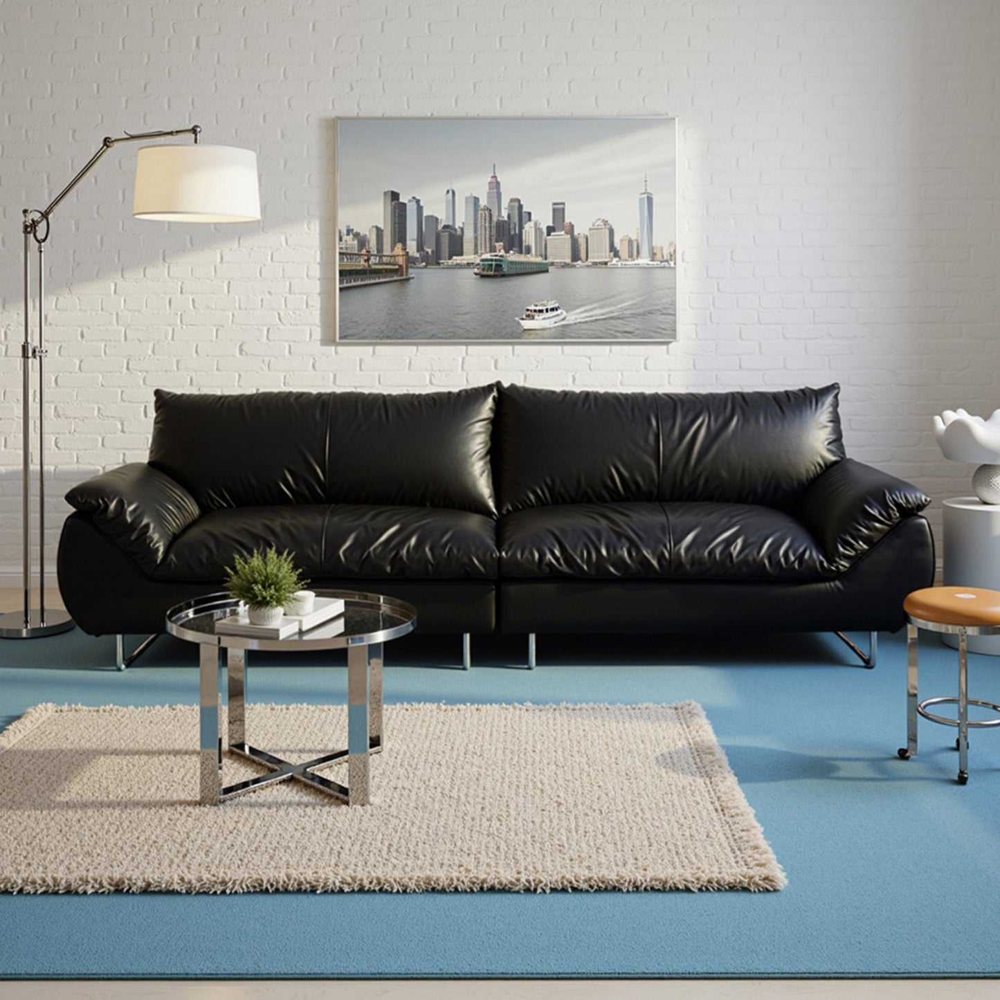 Zane Genuine Leather Sofa (87” / 94” / 102” / 110”)