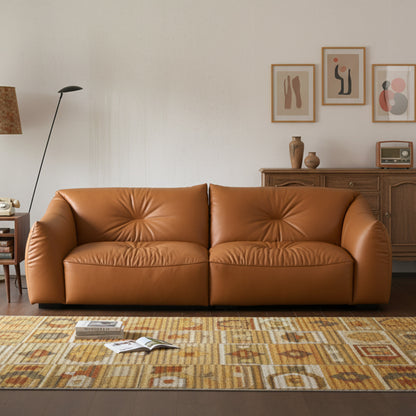 Karl Genuine Leather Sofa (87” / 94” / 102” / 110”)