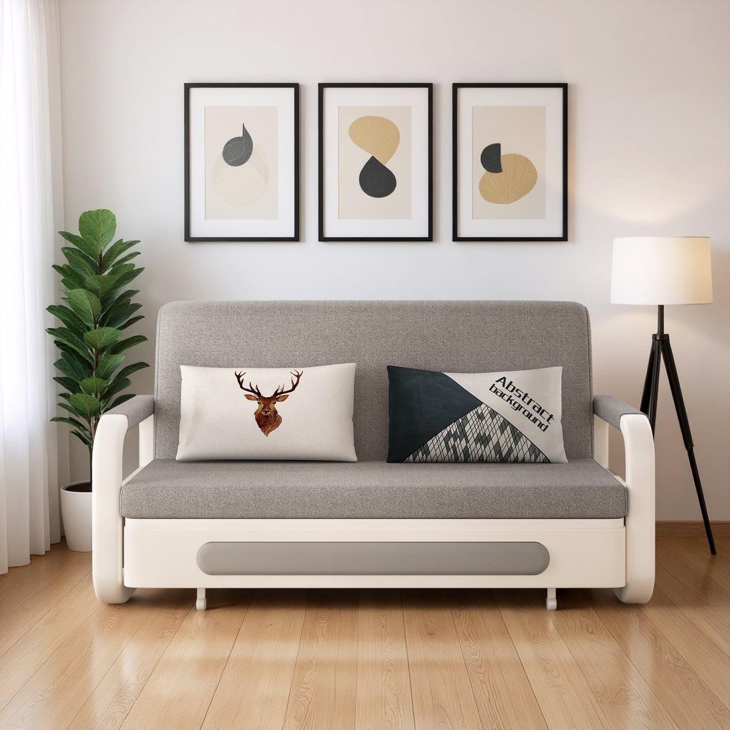 Sofa SFC00 Modern Fold-Out Sofa Bed Durable Fabrics 57.4"