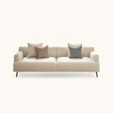 Modern Cotton Linen Sofa 41.3"-110.2" with Durable Fabric & Solid Larch Wood Frame