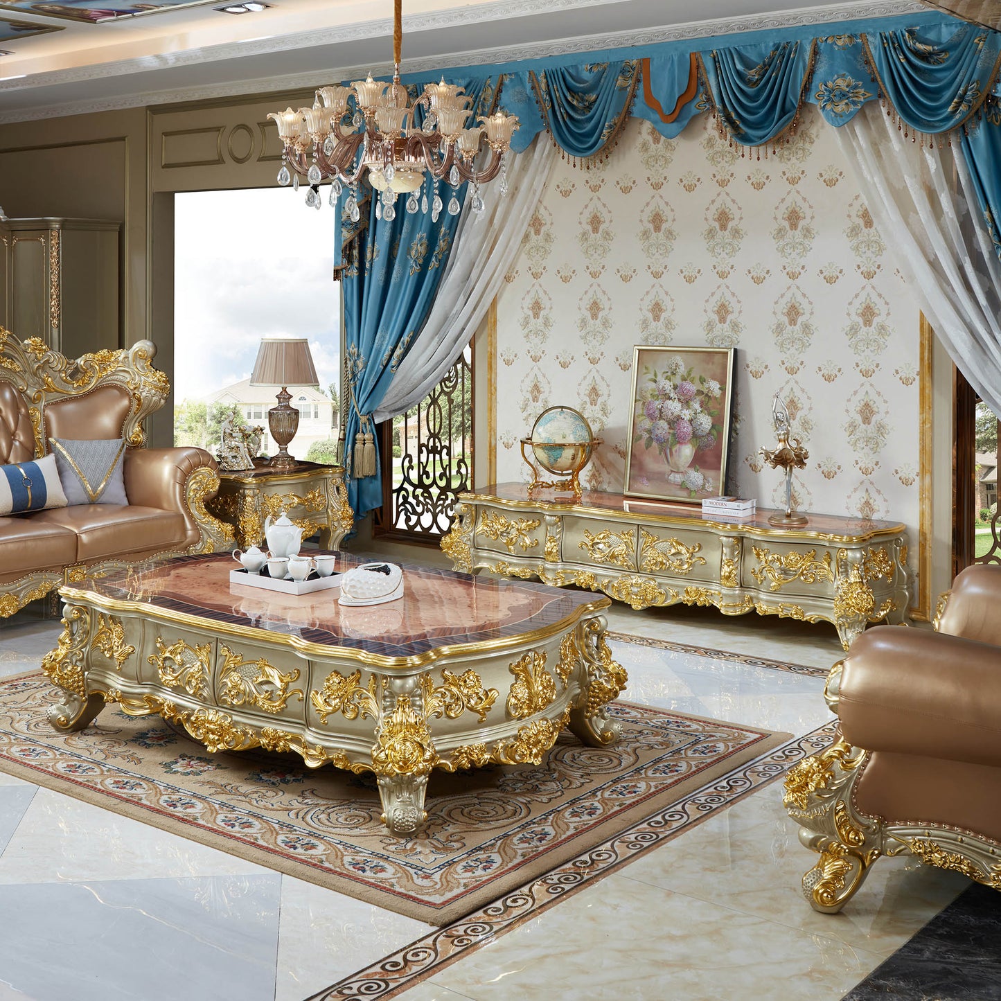 Versailles Royale Luxury TV Stand Collection – European Baroque Entertainment Center