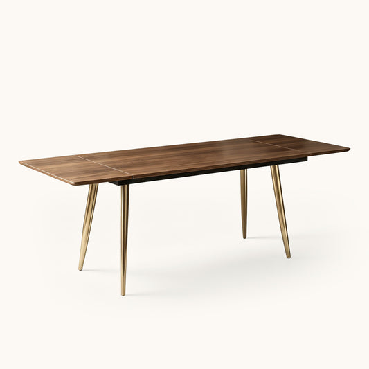 Mid Century Modern Walnut Extendable Dining Table 62"-94"