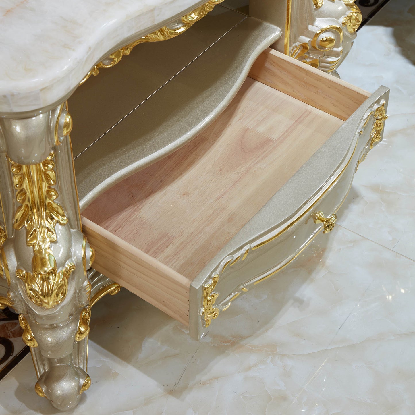 Palais Doré Accent Cabinet – French Luxury End Table Collection