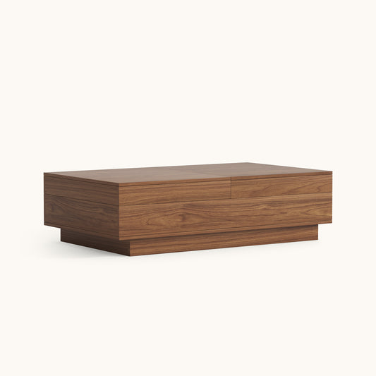 Mid-Century Expandable Coffee Table with Storage for Living Rooms