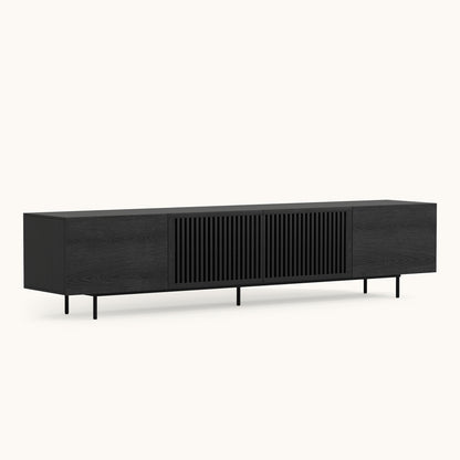 Mid-Century TV Stand with Hidden Storage for 32-100” TVs
