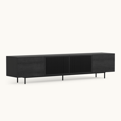 Mid-Century TV Stand with Hidden Storage for 32-100” TVs