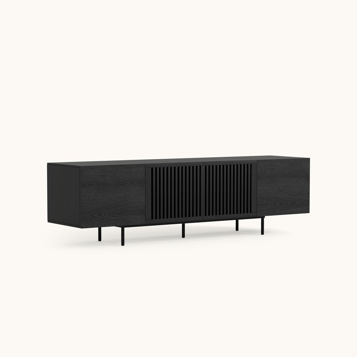 Mid-Century TV Stand with Hidden Storage for 32-100” TVs