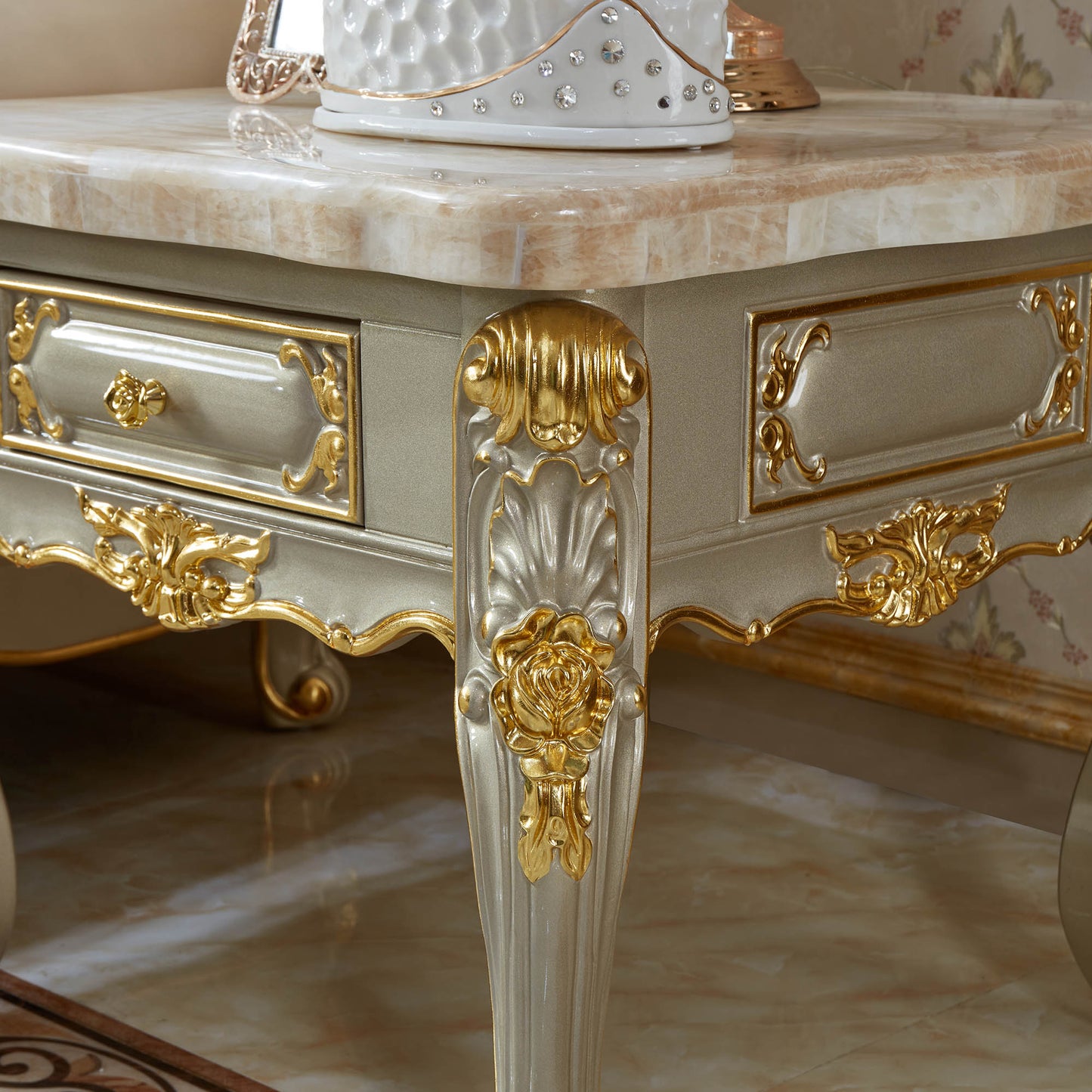 Palais Doré Accent Cabinet – French Luxury End Table Collection