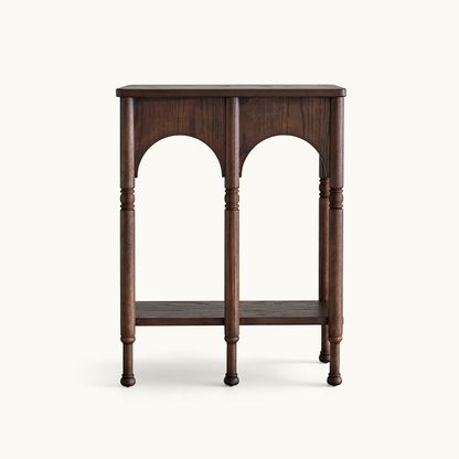 Semo Vintage Arch Console Table, Mid-Century Entryway Table with Shelf