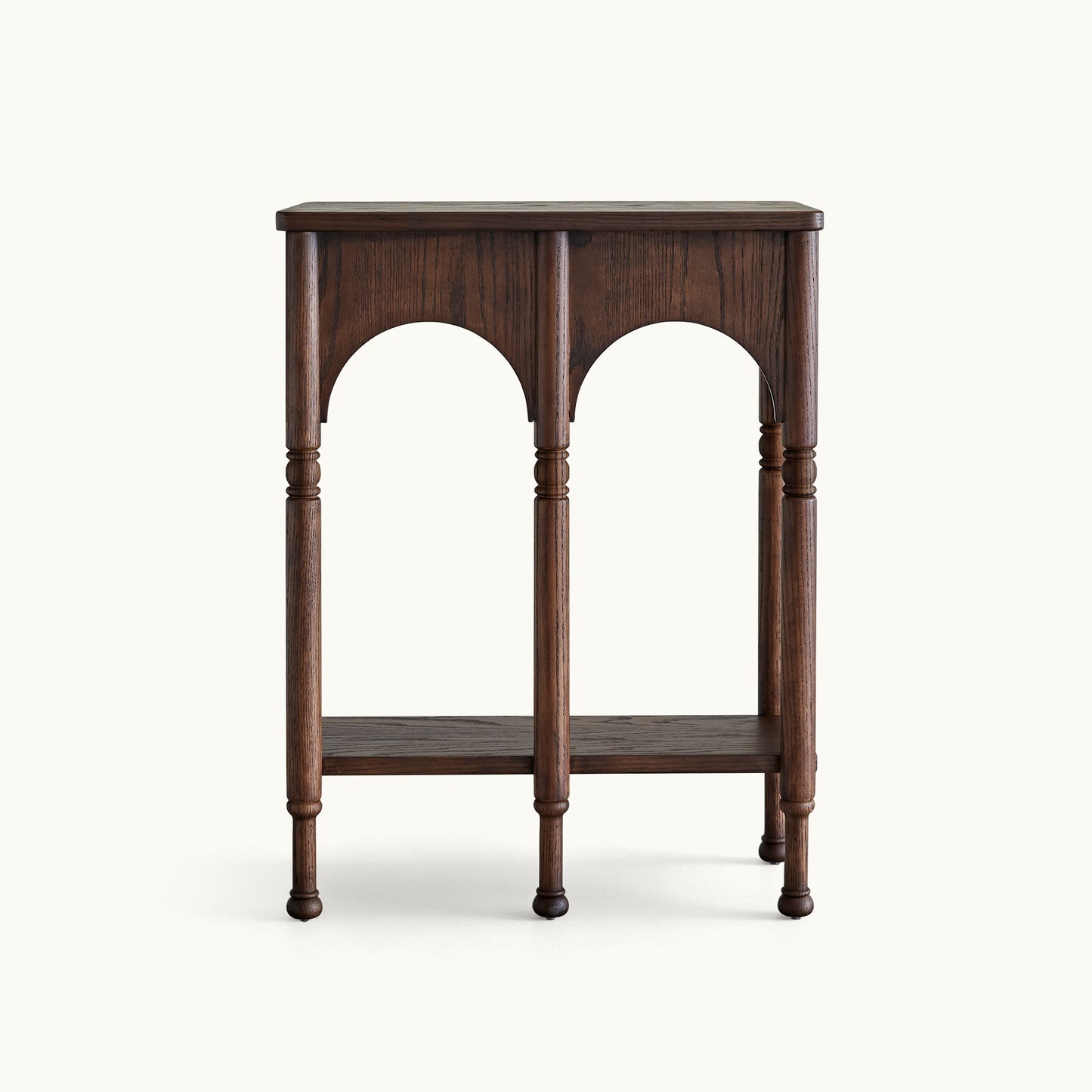 Semo Vintage Arch Console Table, Mid-Century Entryway Table with Shelf
