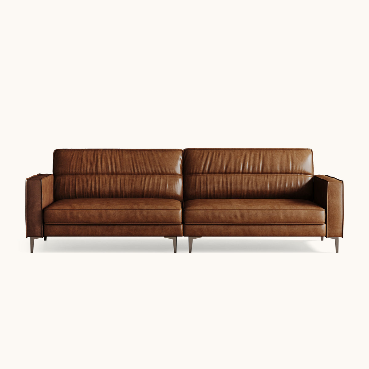 Mid-Century Modern Sofa with Deep Seats for Living Rooms