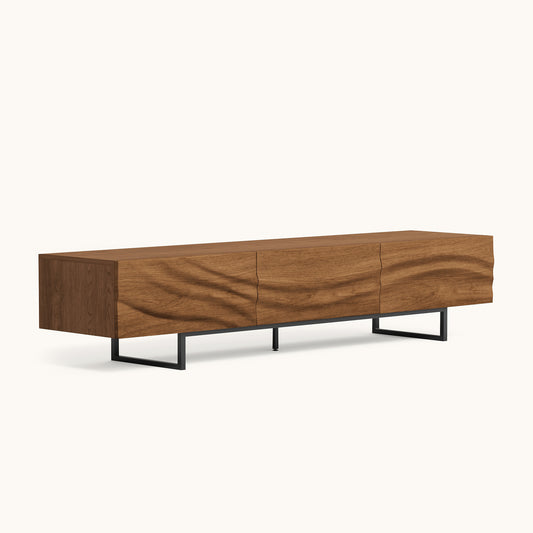 Mid-Century Modern TV Stand 82.83" with 3 Drawers & Cable Management