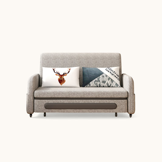 Modern Fold-Out Sofa Bed 56.69" with Adjustable Backrest & Hidden Storage