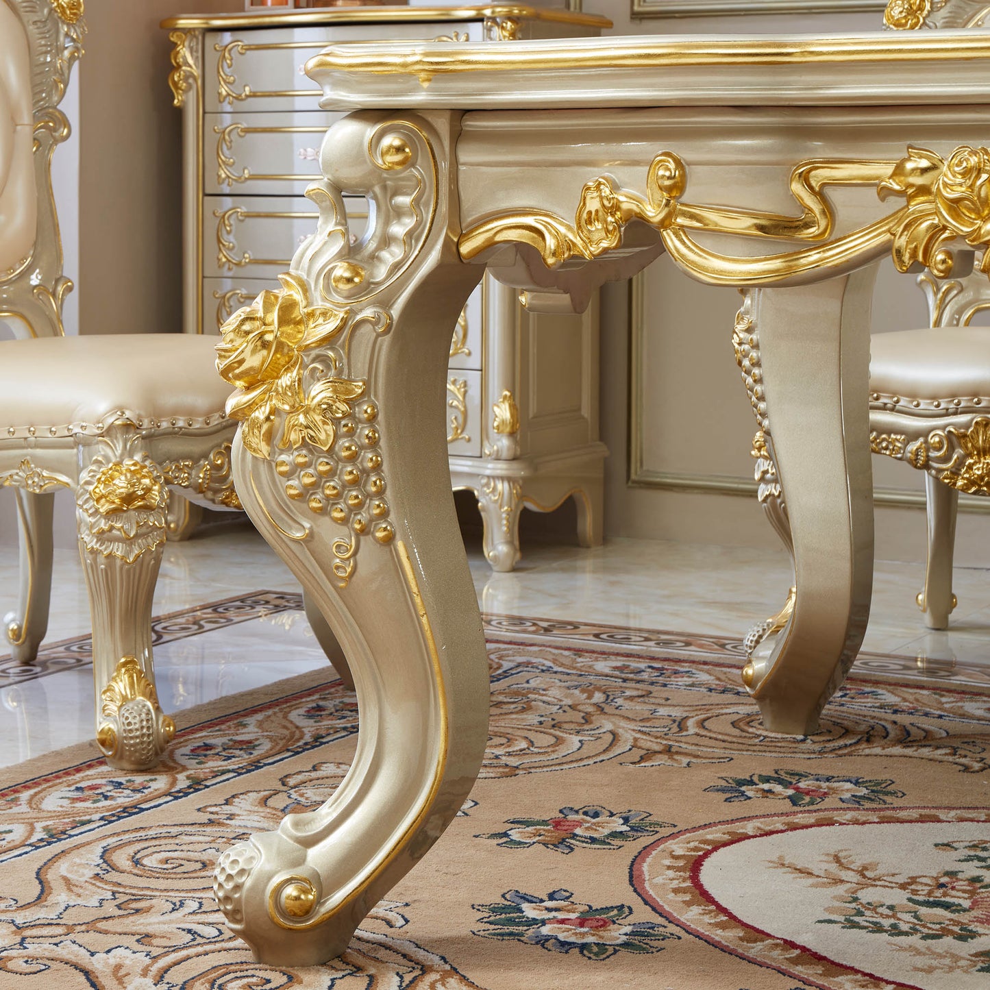 Versailles Supreme Dining Table – French Rococo Luxury Dining Table