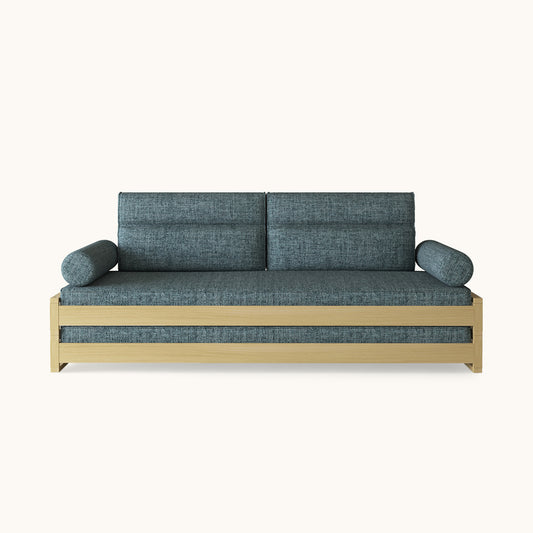 Modern Sofa Bed 75.98" with Stackable Design & Solid Wood Frame