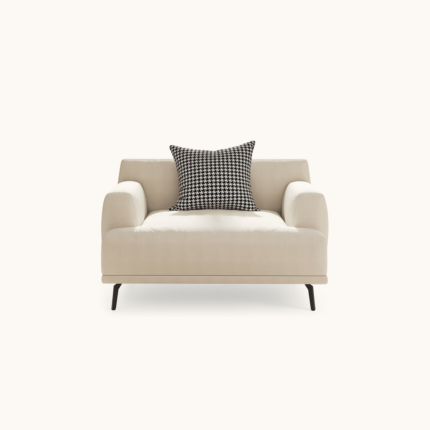 Modern Cotton Linen Sofa 41.3"-110.2" with Durable Fabric & Solid Larch Wood Frame