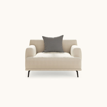 Modern Cotton Linen Sofa 41.3"-110.2" with Durable Fabric & Solid Larch Wood Frame